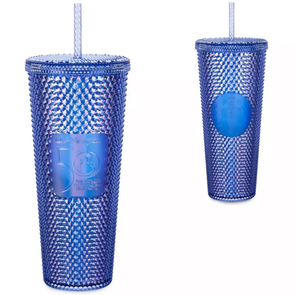 Starbucks Walt Disney World 50th anniversary tumblr iridescent blue/purple NWT - Picture 2 of 15